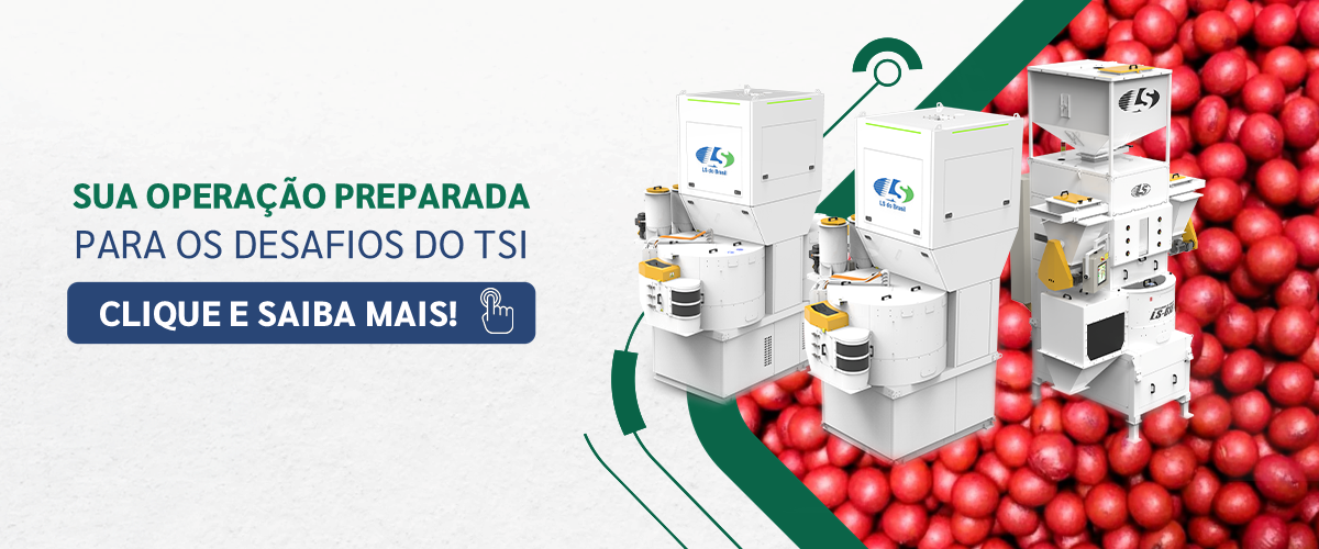 Sementes com seed coating mostrando revestimento uniforme de polímero