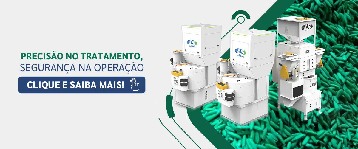 Peletização de sementes com precisão no tratamento industrial